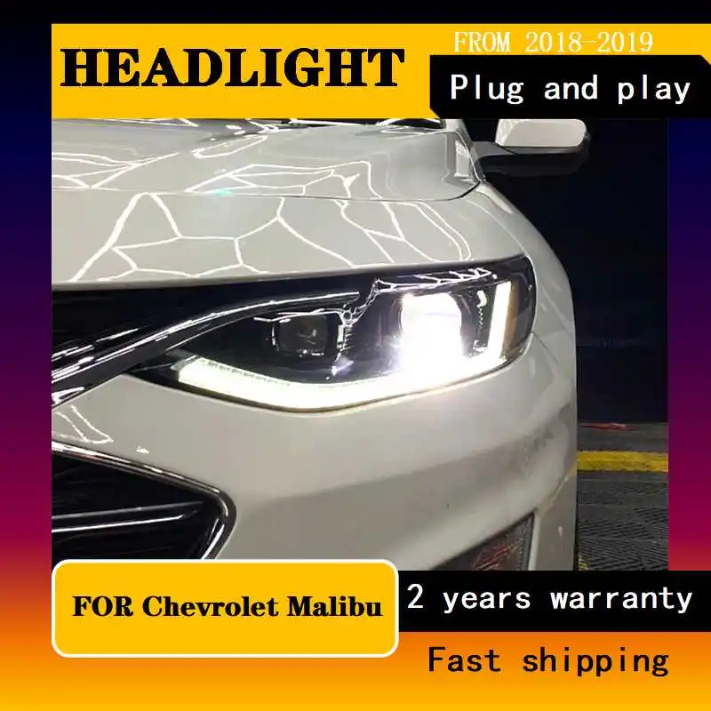 

Car Styling for Head Lamp for Chevrolet Malibu XL Headlight 2019-2022 Headlights DRL Turn Signal High Beam Angel Eye Projector