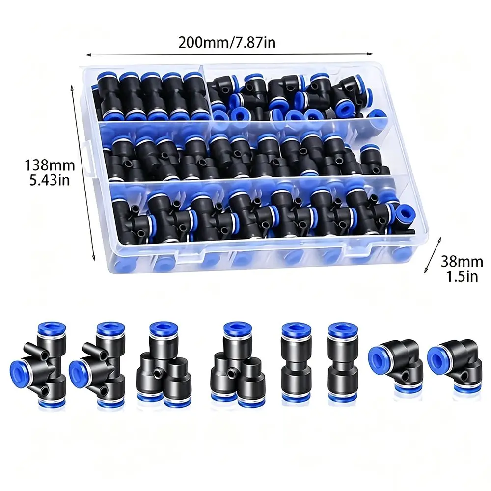 Durable Plastic Quick Fittings Hard Pu/Pv/Pe/Py Pneumatic Connector 1/4″ Push in Pipe Connector Automated Assembly Lines