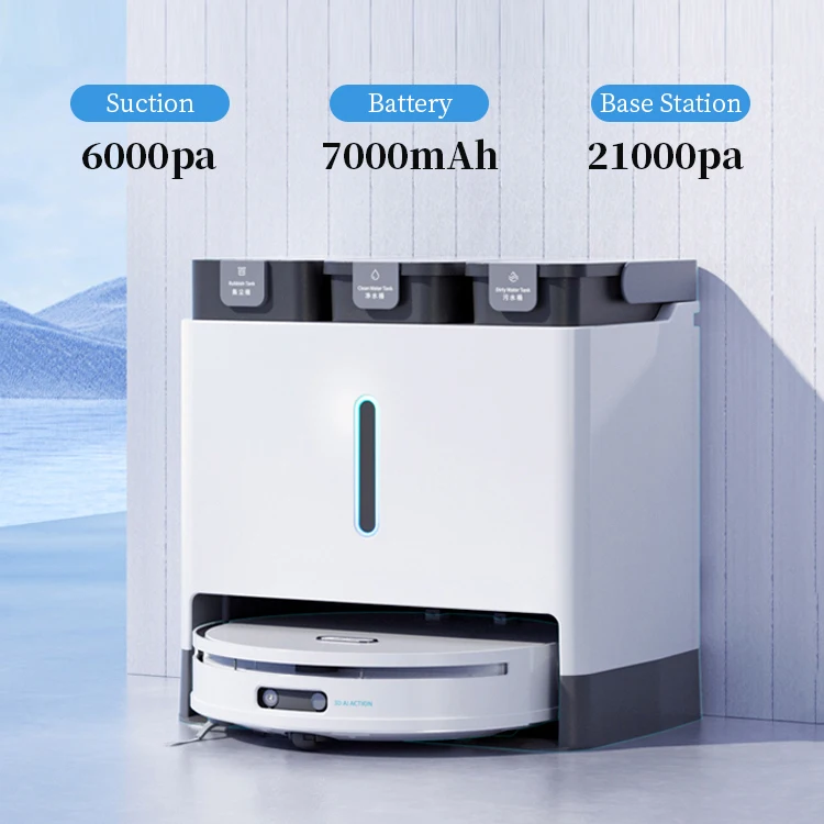 Factory Wholesale Robot Vacuum Cleaner Wet and Dry 5000Pa Large Suction Vacuum and Mop Robot Cleaner