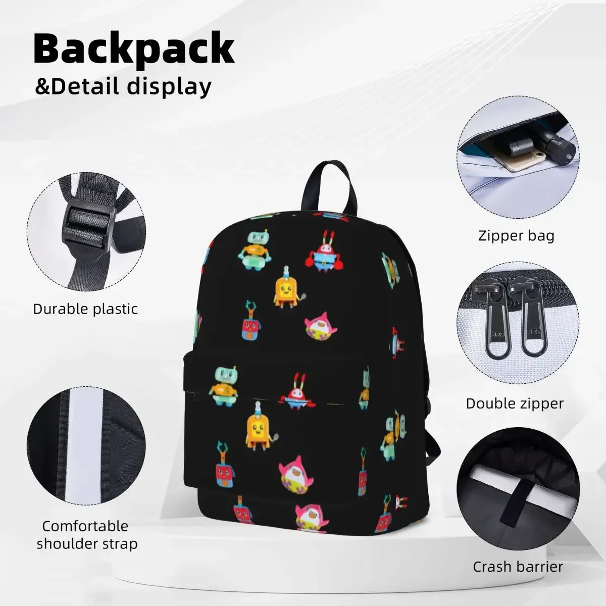 Rocky Lankybox Lanky Box Backpacks Student Book bag Shoulder Bag Laptop Rucksack Waterproof Travel Rucksack Children School Bag