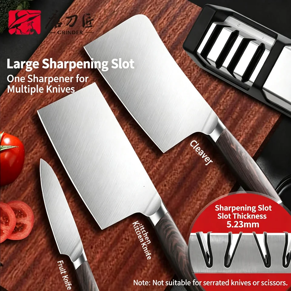 TAIDEA Dimaond Electric Knife Sharpener Professional Sharpening System Two Stages Kitchen Knife Ceramic Sharpening Stone GRINDER