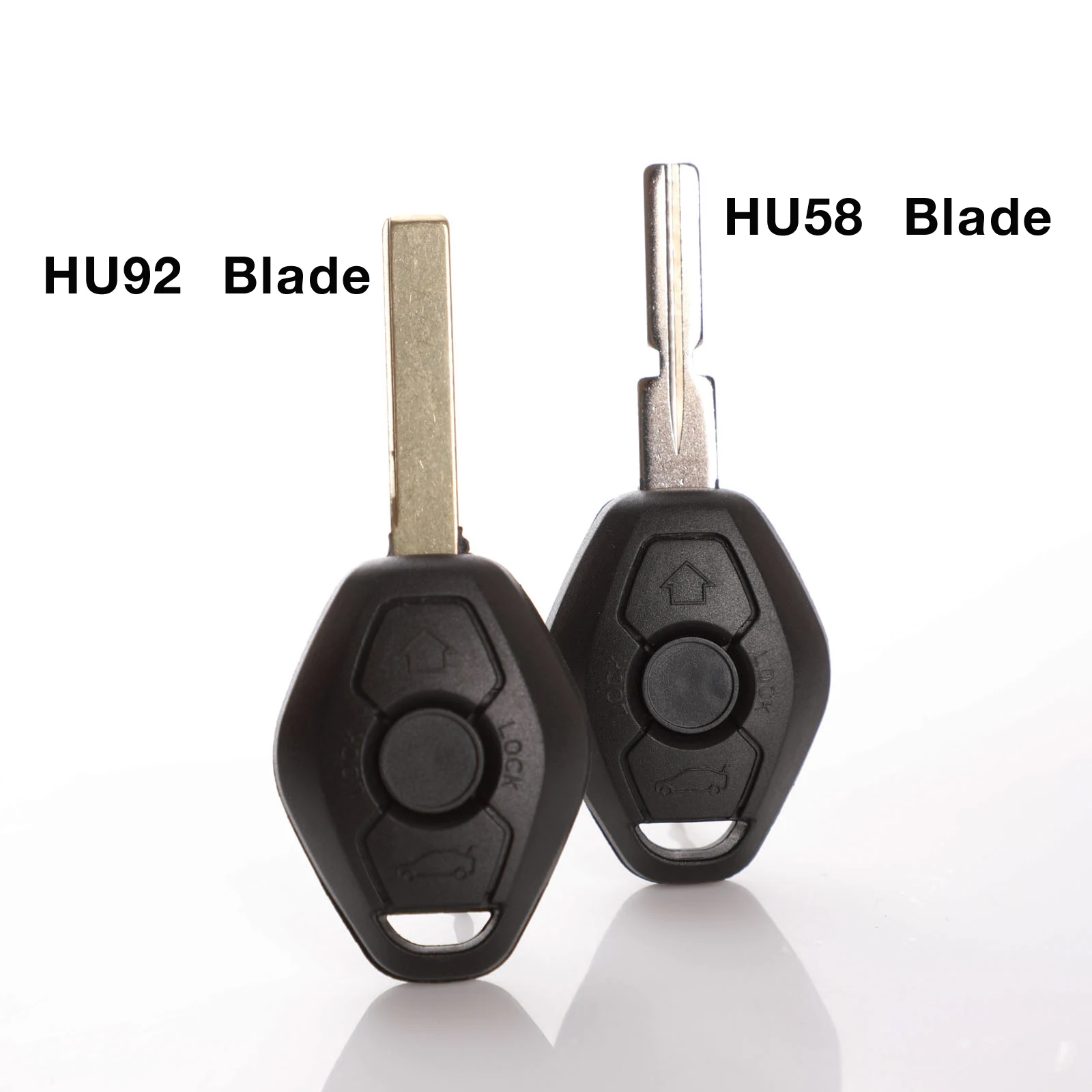 Jingyuqin-حقيبة غلاف لمفتاح السيارة عن بعد ، استبدال 3 أزرار ، فوب لسيارات بي دبليو 3 ، 5 ، 7 سلاسل ، ، X5 ، X3 ، Z3 ، Z4 ، HU92 ، HU58 شفرة