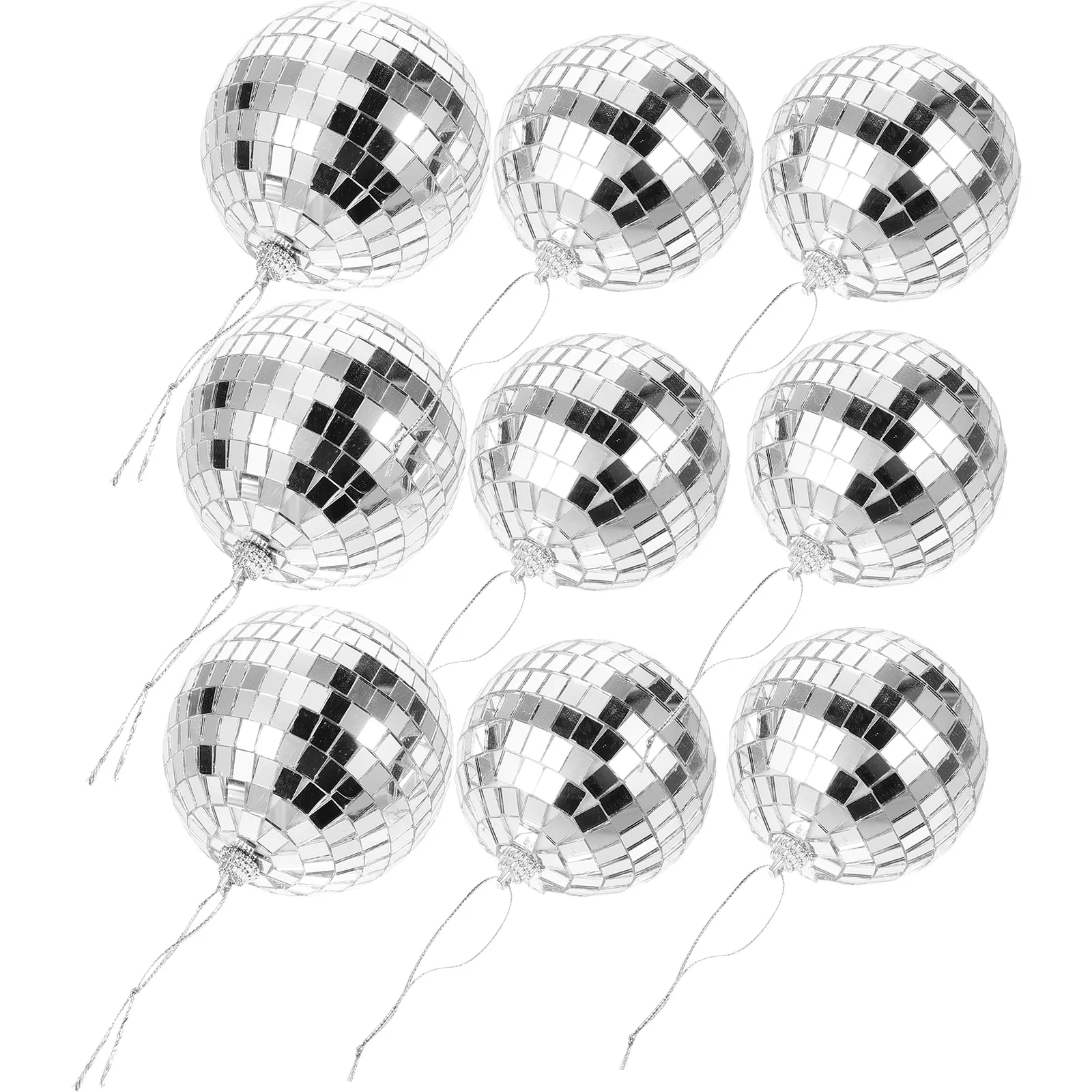 

9 Pcs Decorative Ball Disco Decorations Hanging Ornaments Wedding Mini Plastic Balls