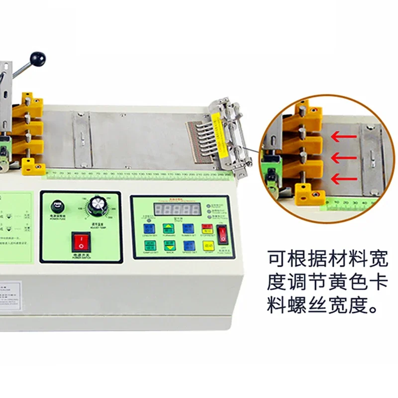 Imagem -06 - Máquina Automática de Corte de Fita Quente e Fria Cortador de Pano Largura Máxima de 95 cm Tela Lcd Tubo Zíper Cortador Termo Retrátil 220 v 110 v
