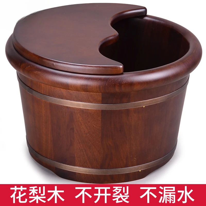 

Foot bucket wooden householdbath bucket wooden foot bucket massage wooden pot rosewood over calf foot bath
