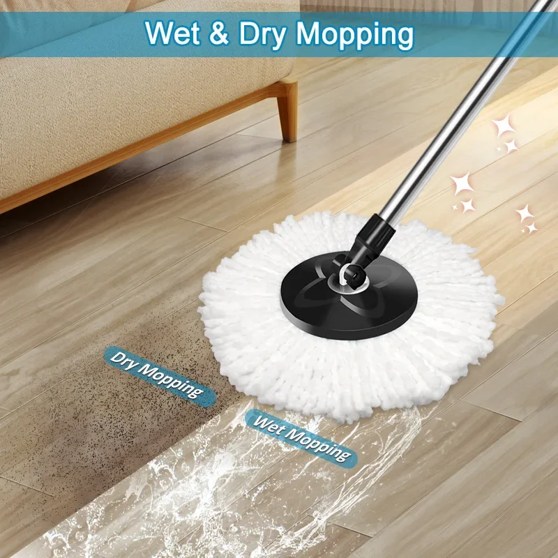 Mop Head Refill Rotating Spin Mops, Microfibers Round Mopping Head, Microfiber Rag, Cloth Replacement, Clean Tool