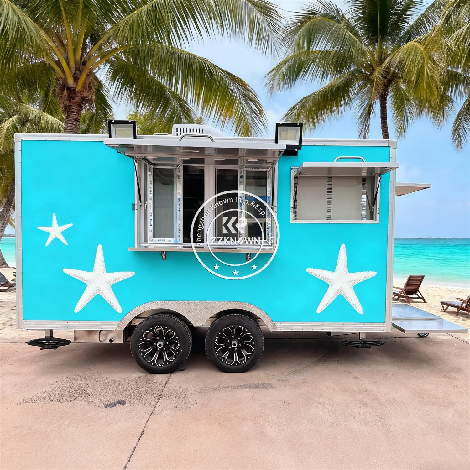 

Street Food Trailer Outdoor Mobile Dumpling Fried Chicken Ice Cream Trailer Concession Fast Food Truck With Full Kitchen