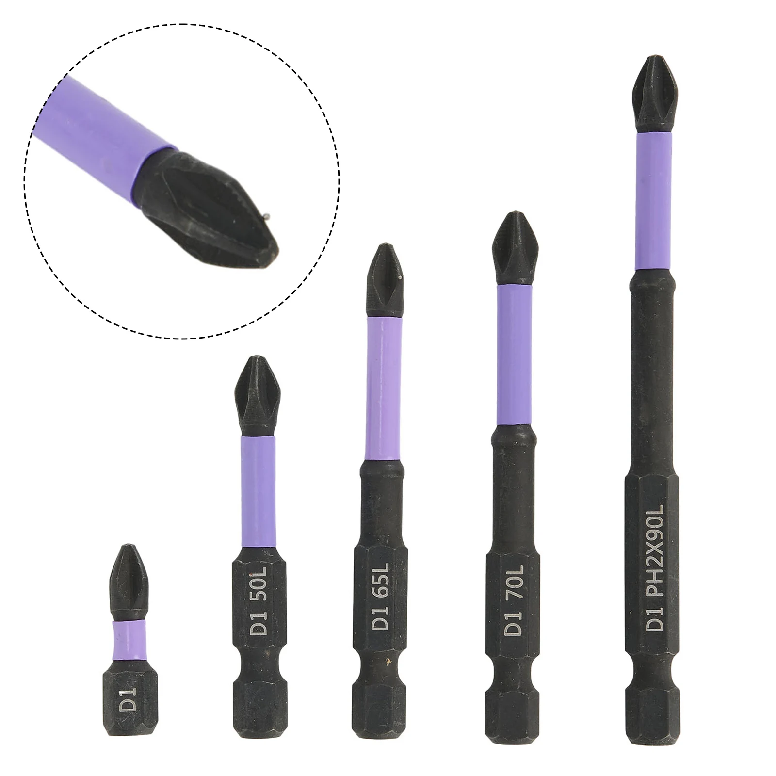 

5PCS Non-slip Screwdriver PH2 Magnetic Screwdriver Set Cross Multifunctional Screwdriver Hand Tools Accessory