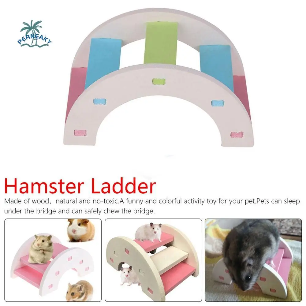 

Chinchilla Flexible Rat Cage Accessories Squirrel Bird Hamster Ladder hamster toys Climbing Ladder Wooden Bridge