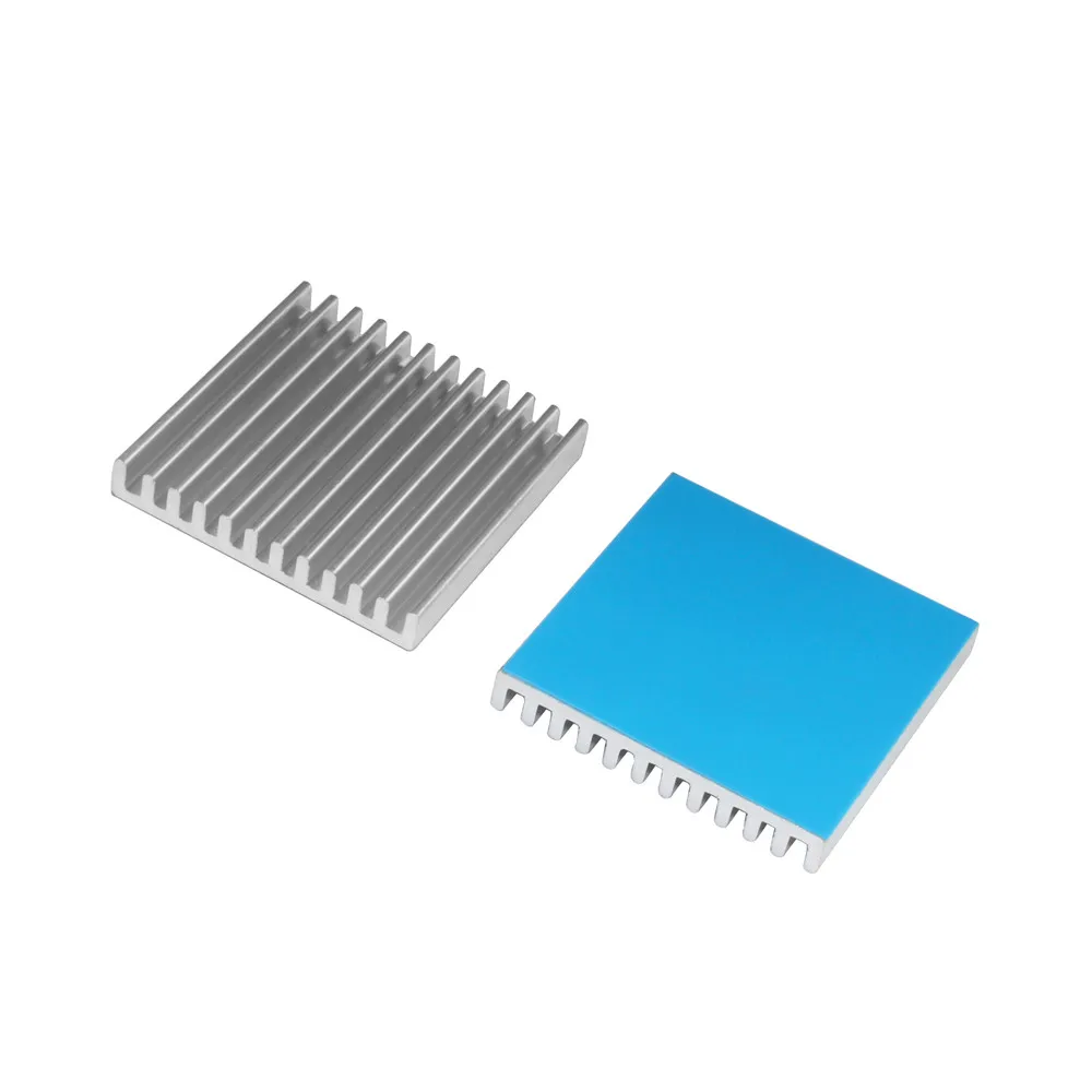 Disipador de calor de aluminio de 20 piezas, radiador de refrigeración para Chip IC electrónico, disipación de calor con cinta térmica, 35x35x5mm