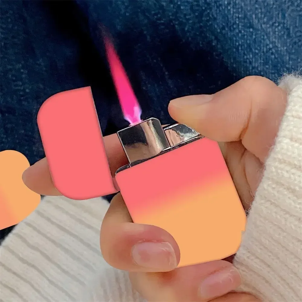 

Creative Pink Flame Jet Torch Lighter Portable Turbo Butane Gas Lighter Coloring Windproof Cute Cigarette Lighter Gift