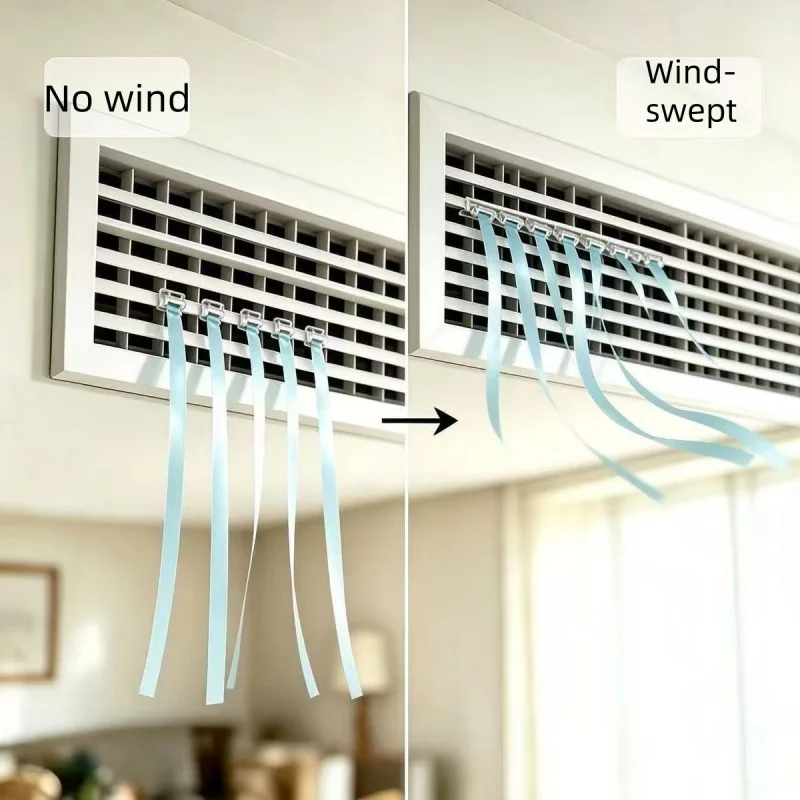 Air conditioning air outlet Satin Ribbon wind direction indicator ribbon household decorations Clip-on Streamer Prompt strip
