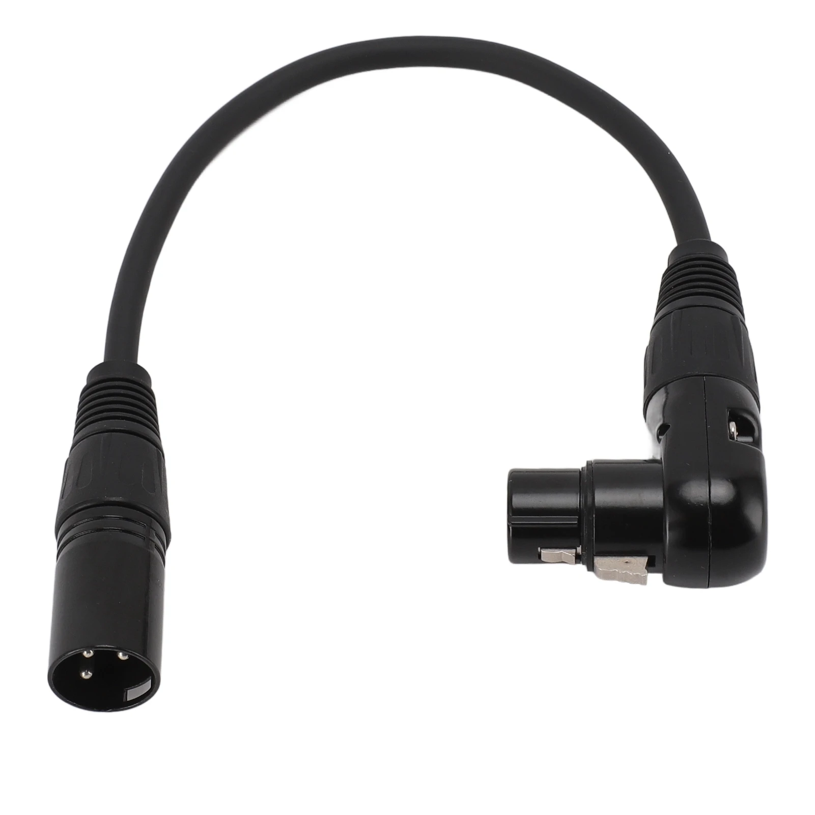 XLR Microphone Extension Cable Adapter 90 Degree XLR Female to Straight XLR Male Cable Adapter for Speaker Recording Room 0.3met