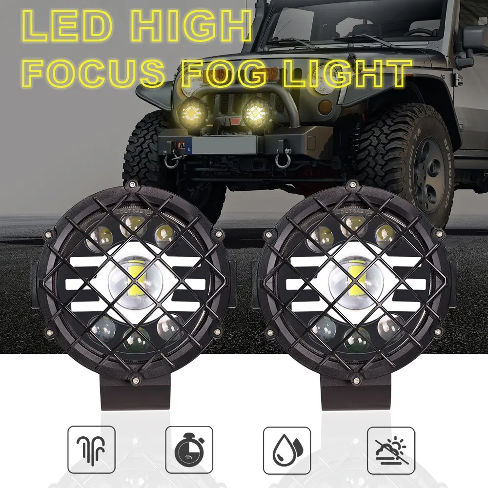 

1pc/2pcs 7inch Car LED Work Light Bar Driving Lamp for Jeep Offroad Boat Tractor Truck 4x4SUV ATV Spotlight 12/24V 40w Headlight