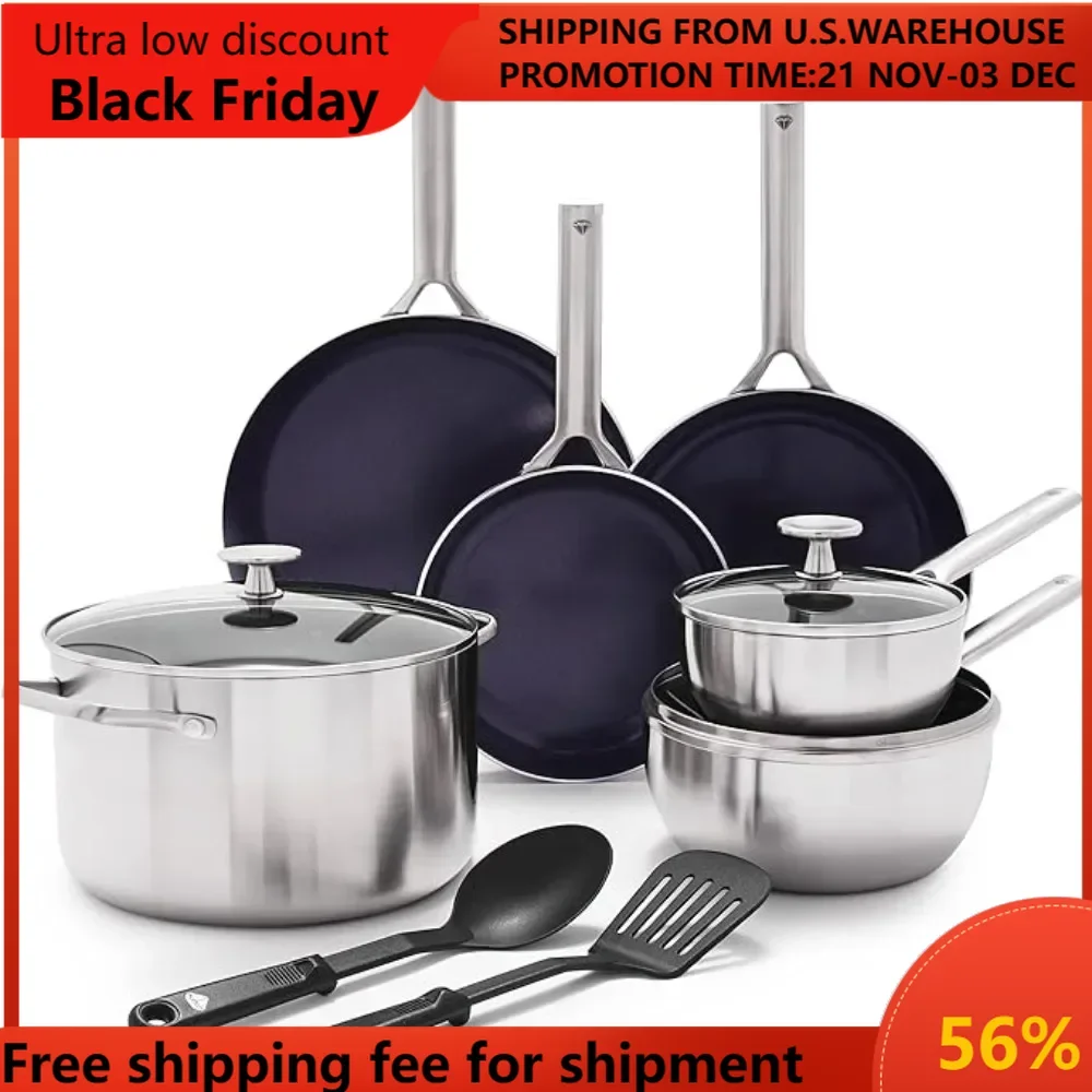 Non-stick Cookware for Kitchen Accessories Pot Set of Kitchen Pots Video Pan Salt and Pepper Set Cooking Pots Sets Utensils Bbq