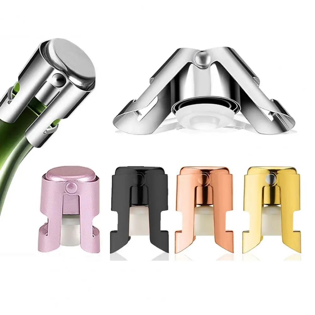 

Wine Bottle Stopper German-designed Stainless Steel Champagne Bottle Stoppers Leak-proof Lock Reusable Clamp for Freshness