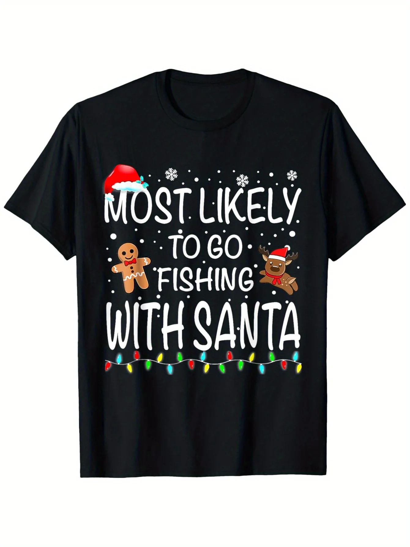

Go Fishing With Santa Tee, 100% хлопок, повседневная футболка унисекс для улицы, S-XXXL