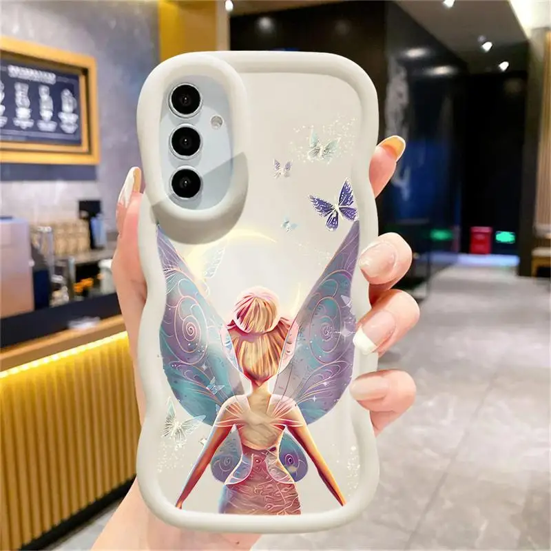 Disney Tinker Bell Cinderella Macaron Waves Phone Case for Samsung Galaxy A55 A54 A53 A52 A51 A14 A13 A12 A33 A23 A32 A21s Cover