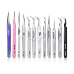 VETUS Eyelash Tweezers 3D Volume Eyelash Extension Fan Lash Eyebrow Tweezers Excellent Closure Makeup Tool