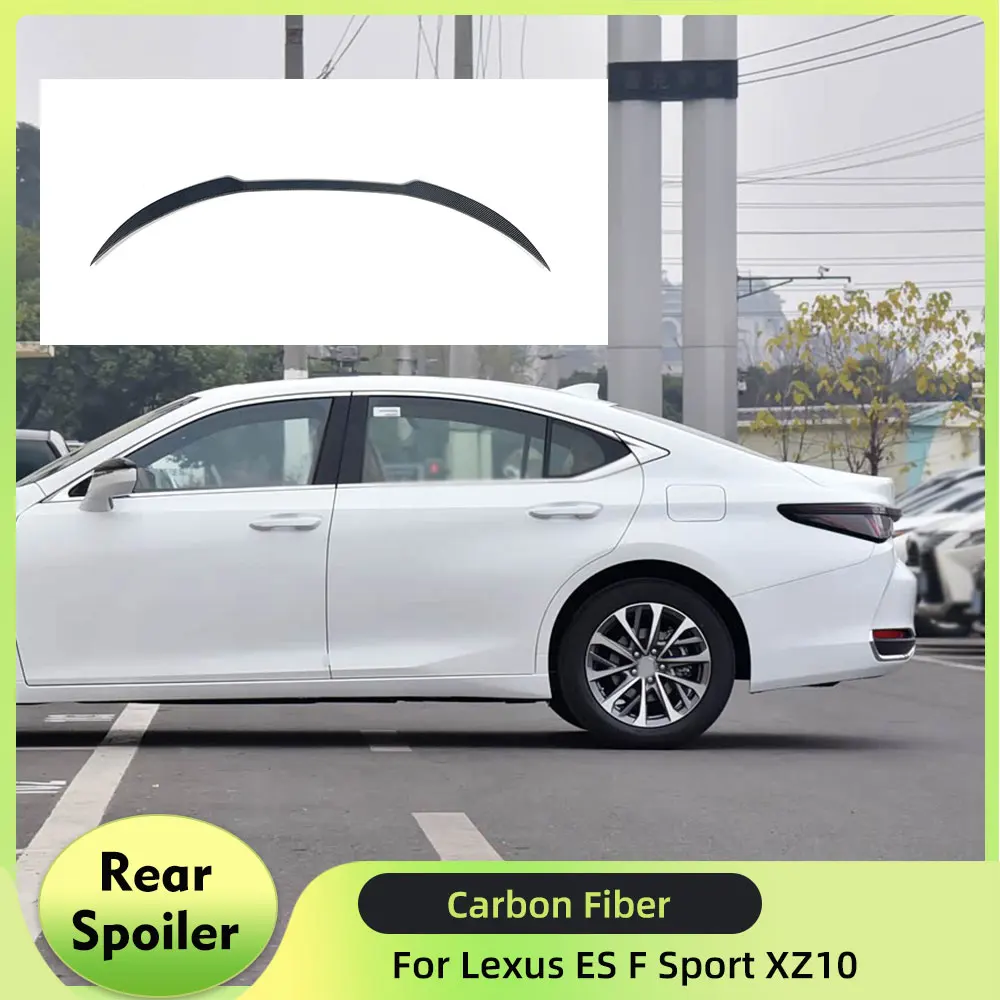 Rear Spoiler for Lexus ES F Sport XZ10 2018-2021 Car Racing Rear Spoiler Tail Boot Lid Wing Lip Carbon Fiber