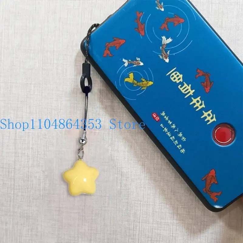 Cadena colgante móvil 652F con dije estrella gorda dopamina, correa llavero plástico/resina, cuerda cordón para