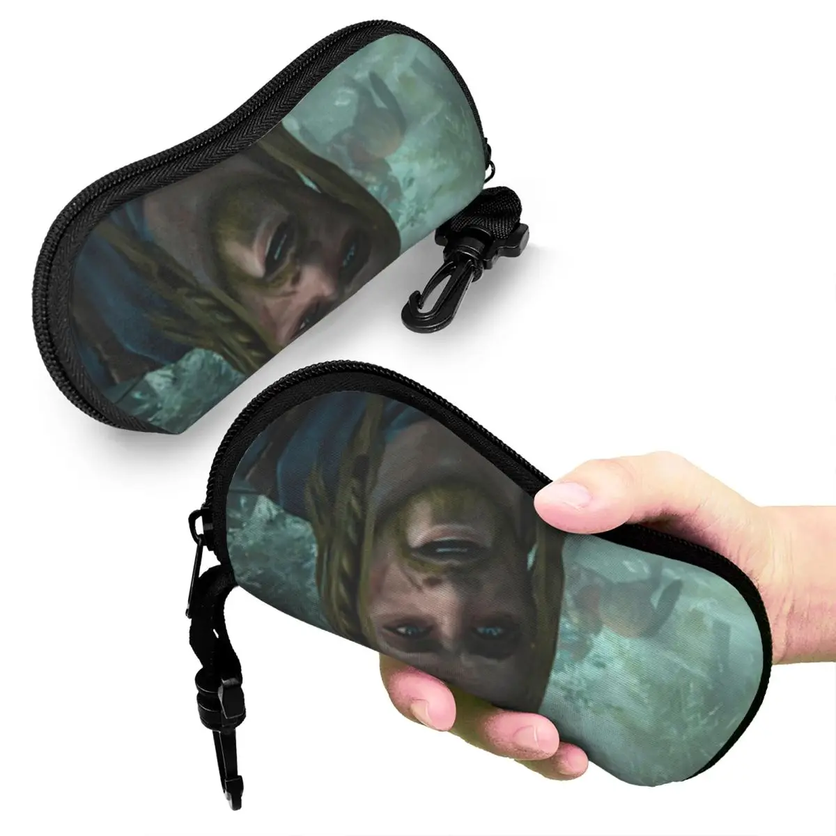 

Hey You You'Re Finally Awake Skyrim Shell Glasses Case Protector Sunglasses Box Women Men Soft Eyeglass Bag Pouch