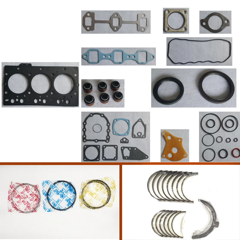 Engine Full gasket set kit main crankshaft connecting con rod conrod bearing piston ring for Yanmar engine :  3D78 3TNE78 3TN78