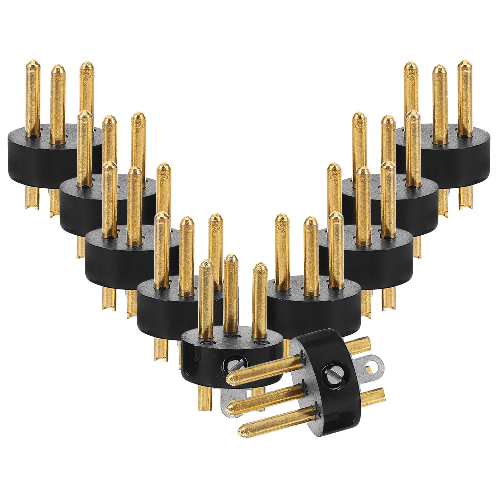 10 Pcs Plug XLR Head Needle Speaker Accessories Mic 3-pin Connector Speakers Audio Devices Accessory Black for Microphone