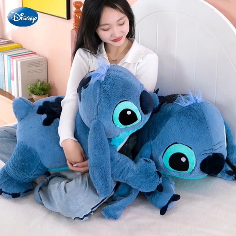 

60/80cm Large Disney Lilo & Stitch Series Cartoon Kawaii Plush Doll Toys Soft Stuffed Throw Pillow Back Cushion Kids Xmas Gifts