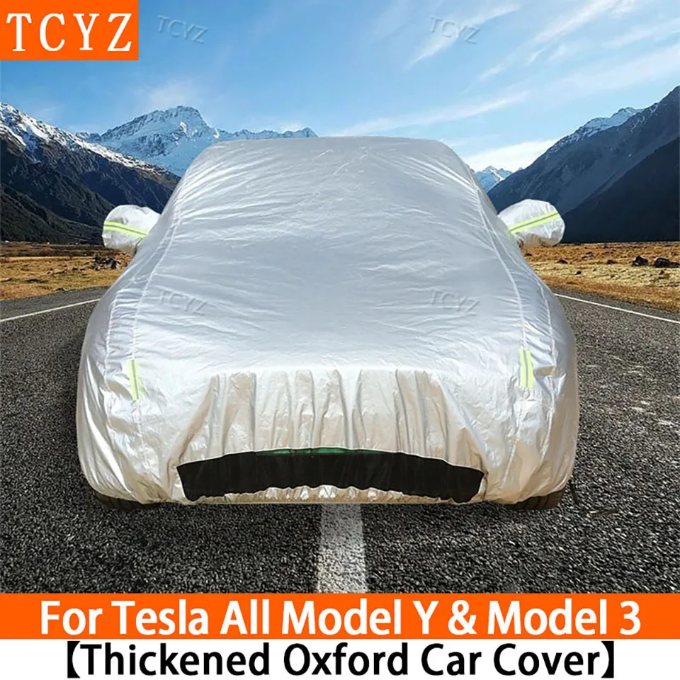 

Автомобильный чехол, водонепроницаемый, всепогодный, для Tesla Model 3 Y Model 3 Highland 2024, защитные, уличные автомобильные чехлы, ветрозащитная ткань Оксфорд