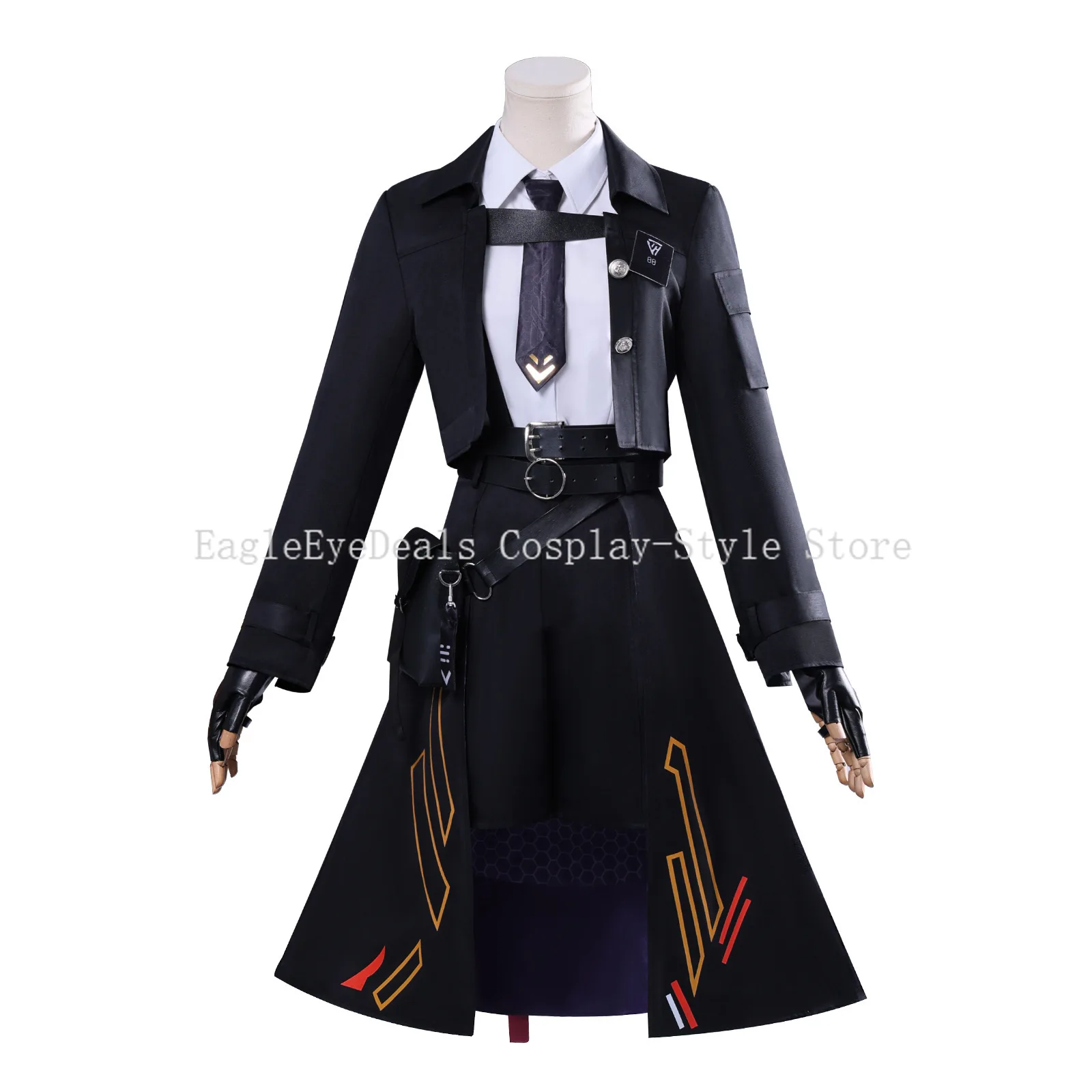 ความรักและ Deepspace Miss Hunters คอสเพลย์เครื่องแต่งกาย Nightbreaker Shadow สีดําชุดอะนิเมะเกม Battle ชุดปาร์ตี้ฮาโลวีน