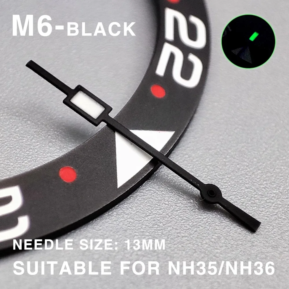 Modified Accessories NH35 Hands Luminous Mercedes/Seconds Watch Hands Fit NH36/4R Movement