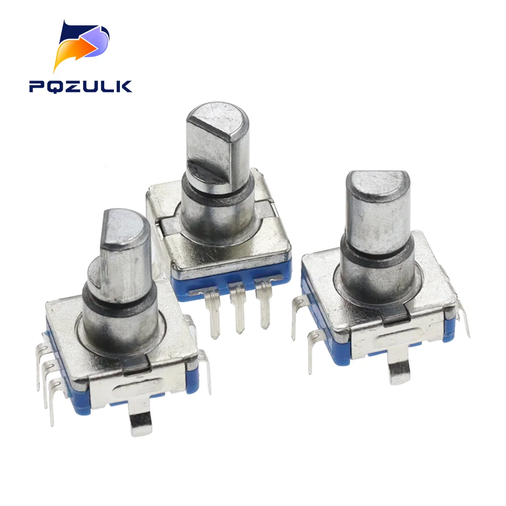 100PCS EC11s Rotary Encoder Code Switch 20 Position With Switch 5Pin Handle Length 12.5MM Half Shaft Type