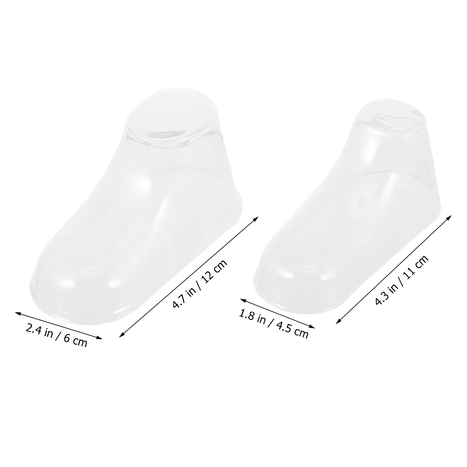 

40 шт., подставки для детской обуви, прозрачные пластиковые держатели для обуви для малышей, носки, пинетки, органайзер, форма ног, прочный, легкий вес