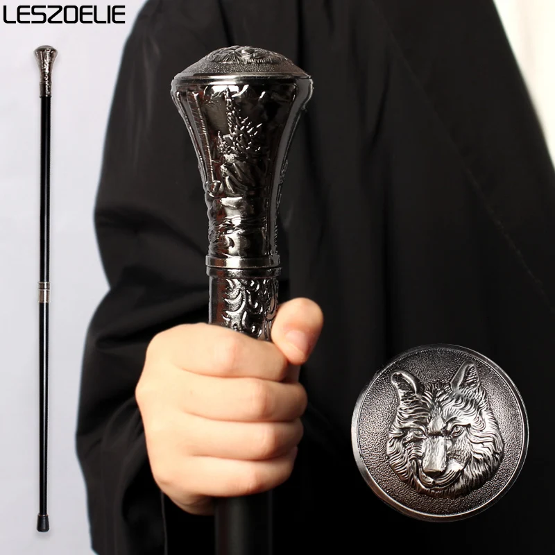 Wolf-Head Luxury Walking Stick Cane For Man 2023 Fashion Decorative Walking Stick Men Elegant Hand Canes Vintage Knob Stick