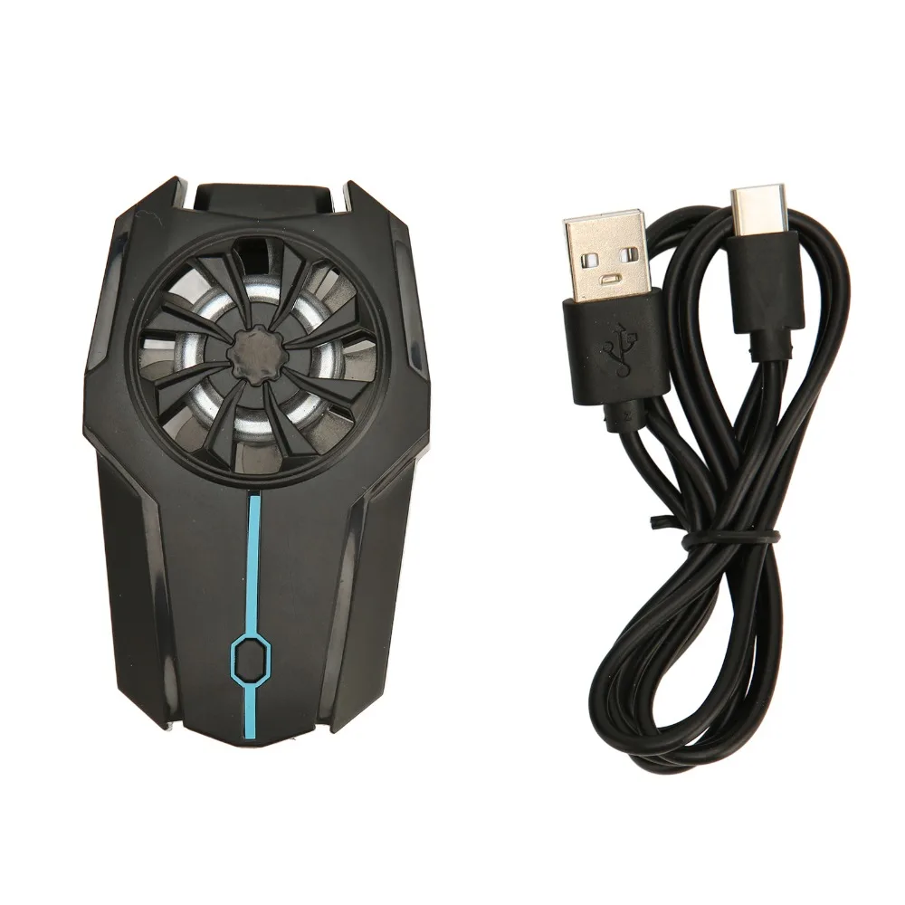 Super Silent Phone Cooling Fan RGB Light Fast Cooling Phone Gaming Cooler 3-Speed Adjustable Mobile Phone Cooler