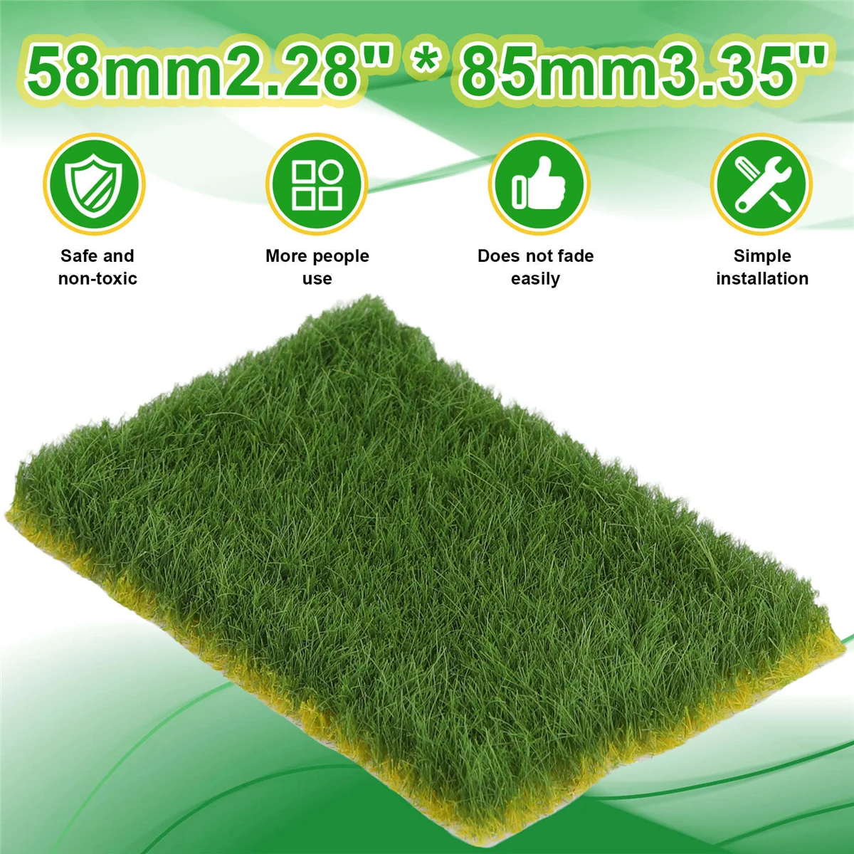 El nuevo 2 uds., 58x85mm, grupo de malezas en miniatura, modelo rasgado a mano, agujas de hierba, paisaje de montaña, decoración de mesa de arena, tren, ferrocarril DIY