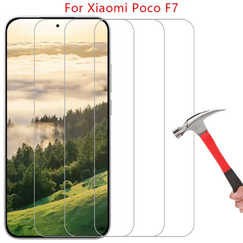 واقي شاشة من الزجاج المقسى لهاتف شاومي بوكو f7 على pocof7 f 7 7f 5g فيلم الهاتف glas 9h xiomi xaomi xiami poc pco