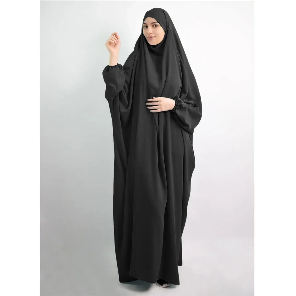 Eid Hooded Abayas Abaya Women Muslim Prayer Garment Maxi Dresses Ramadan Overhead Hijab Arab Robe Islamic Burqa Long Khimar Gown