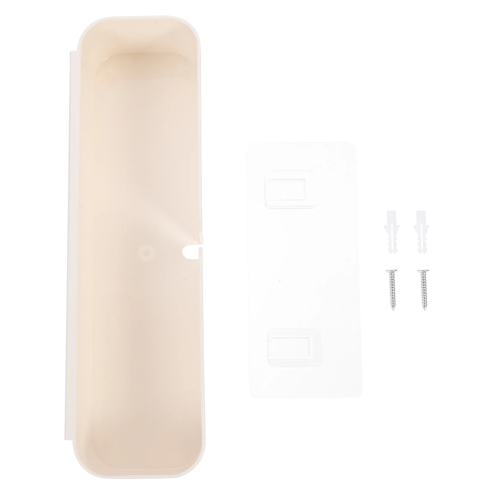 

1 set Wall Mounted Storage Box Self Adhesive Floating Bathroom Organizer Plastic ABS Compact Size No Punch Needed Toothbrush