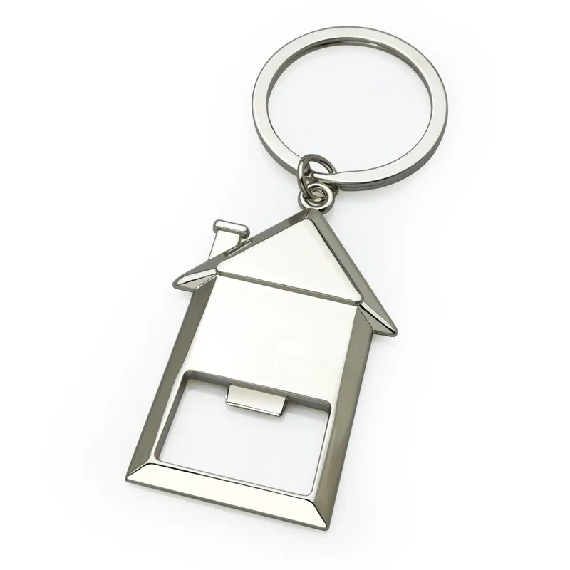 New Family House Keychain Pendant  Home Bottle Opener Key Chain Keyring Couples Housewarming Gift