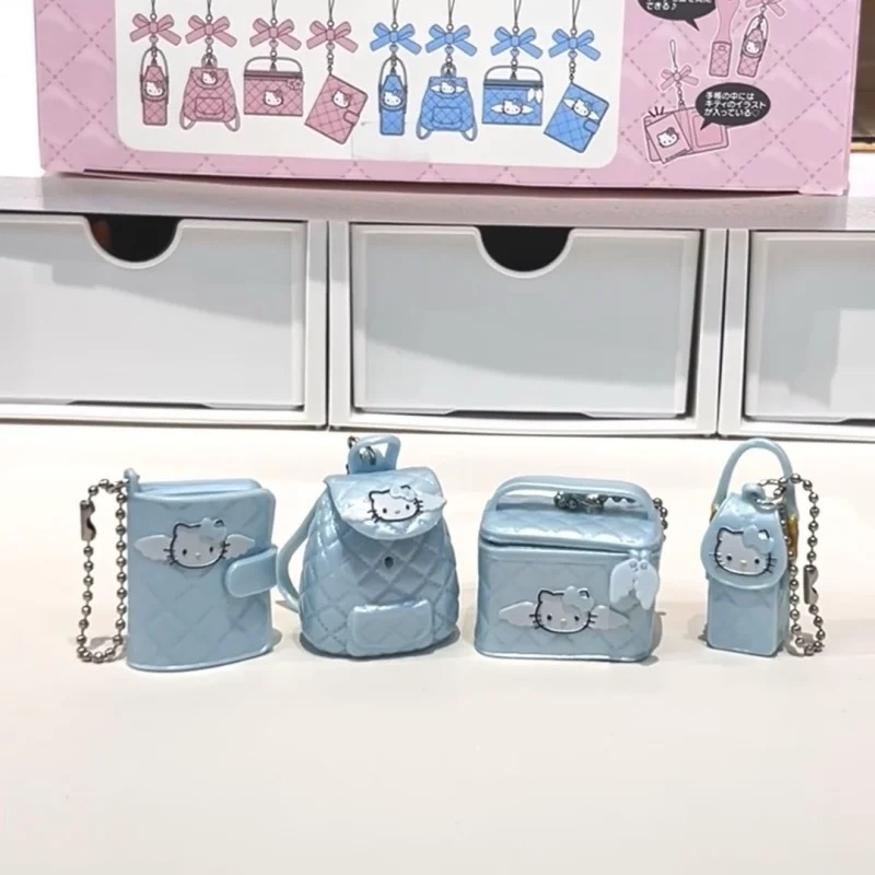 Sanrio Hello Kitty กระเป๋าจี้ Twisted Egg กล่องตาบอดอินเทรนด์เล่นเครื่องประดับ Periphery สีชมพูกระเป๋าของเล่นของขวัญวันเกิดหญิง