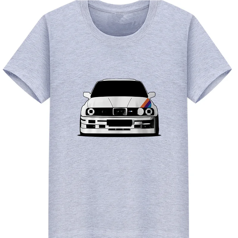 100% cotton Men Classic Retro Sports Car Print T Shirt Round Neck Short Sleeve Vintage Automobile Graphic Casual Summer Tees