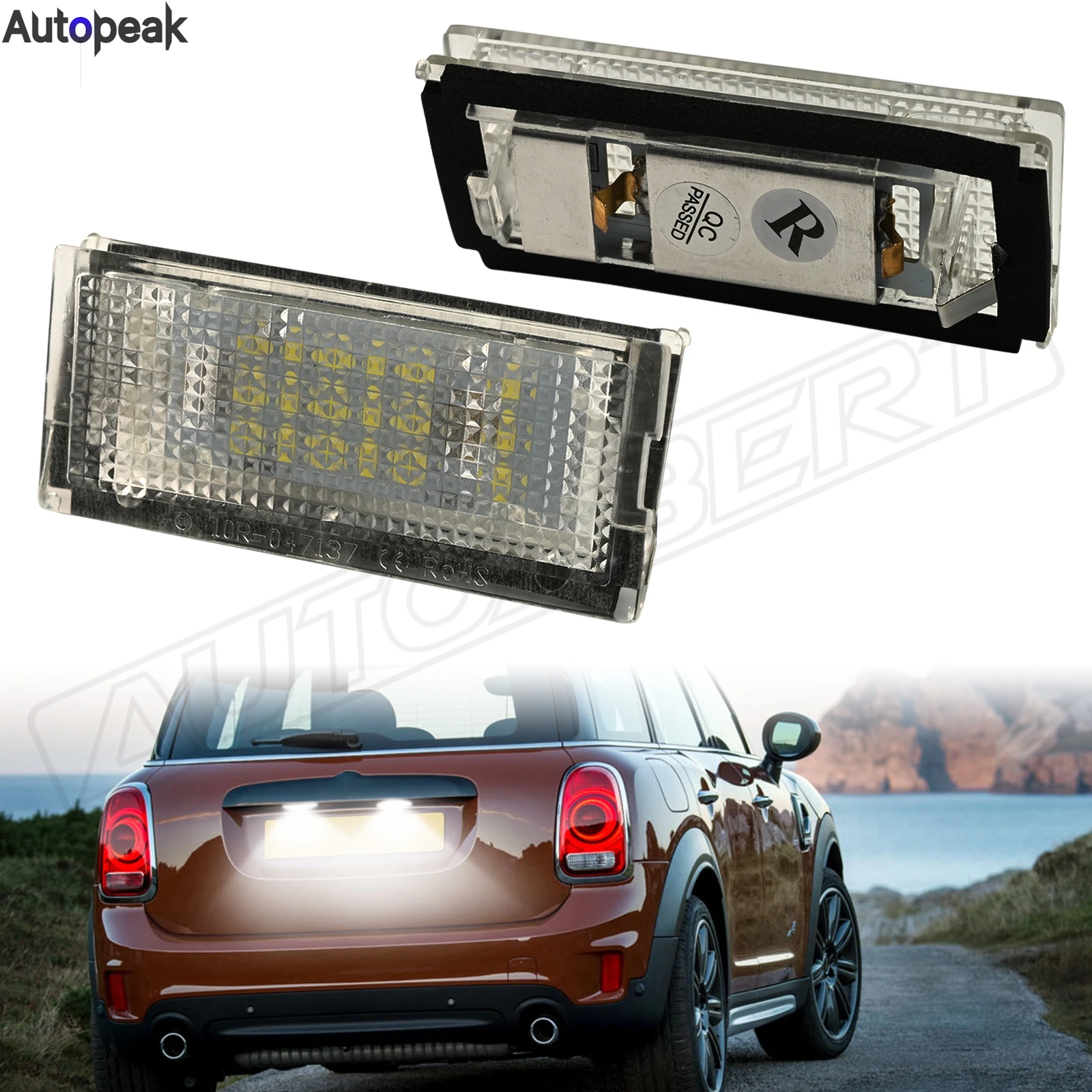 2pcs For BMW Mini Cooper R50 R52 R53 LED License Number Plate Lights Xenon White LED 6500K Mini Taillight BMW Mini Accessories
