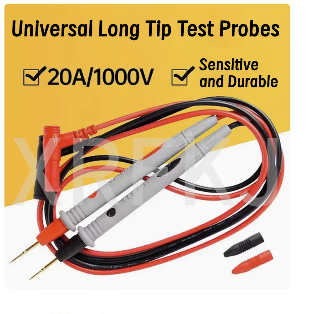 1 Pair Universal Probe Test Leads Pin for Digital Multimeter Needle Tip Meter Multi Meter Tester Lead Probe Wire Pen Cable 20A