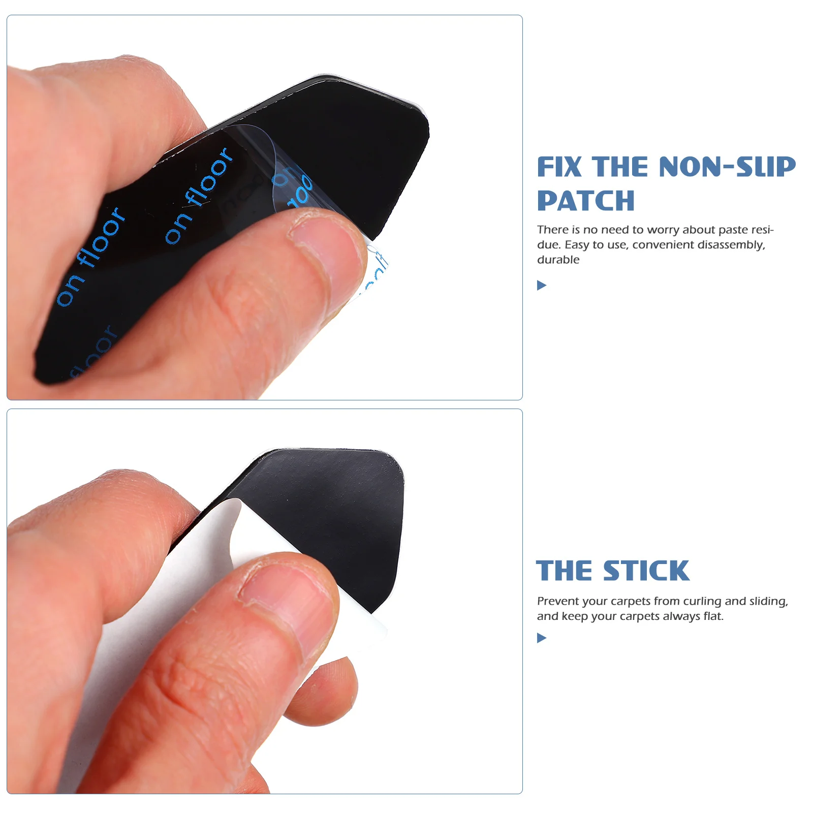 

16pcs Traceless Carpet Fixing Sticker Non-Skid Double Sided Adhesive Pads For Floor Protection Reusable Anti Curling