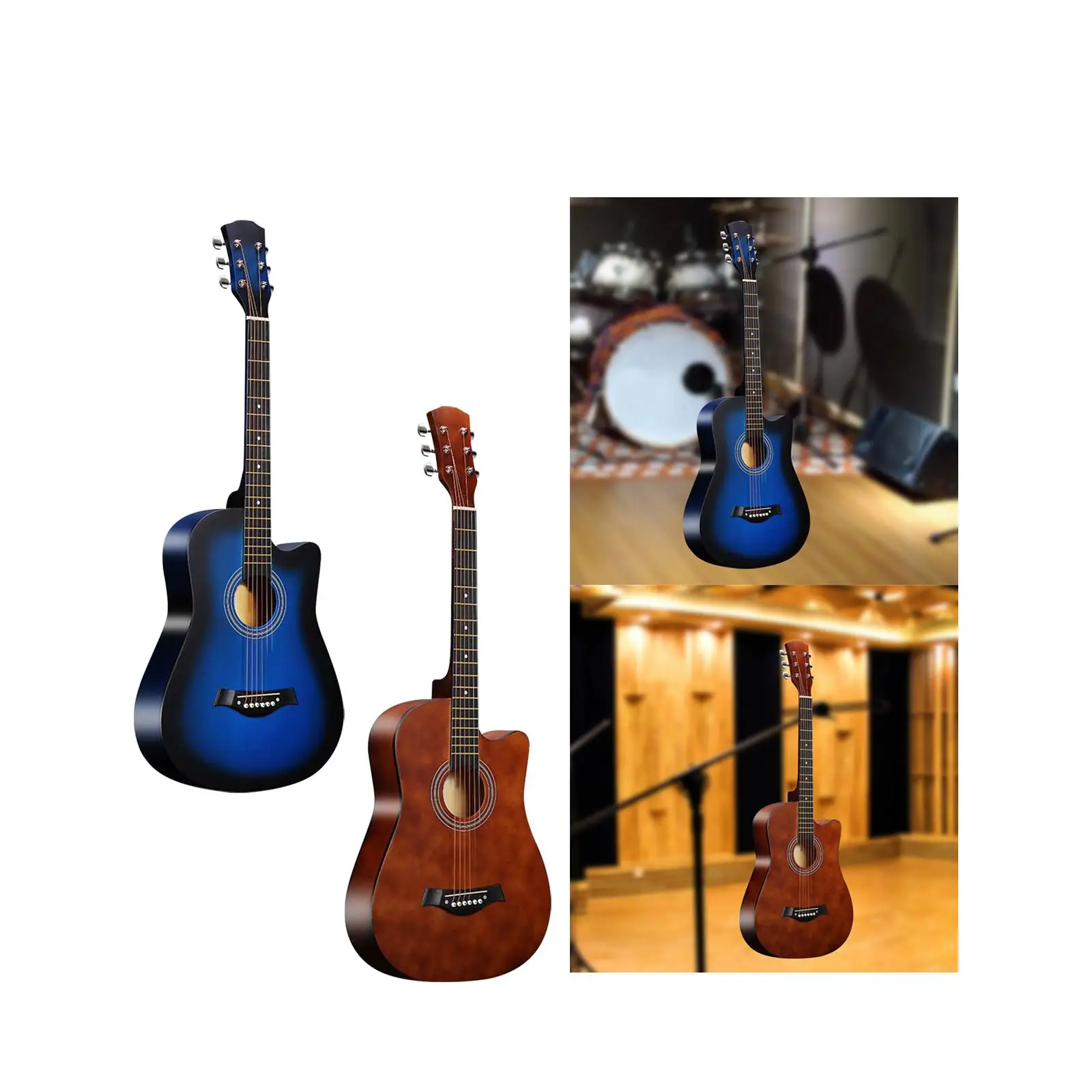 38\'\' acoustic guitar, easy to learn musical instrument for adults in