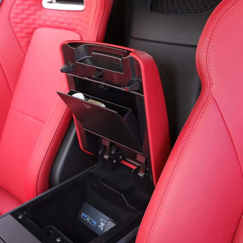 For Jaguar F-TYPE 2013-2024 ABS Black Car Central Control Armrest Box Hidden Storage Box Privacy Storage Box Car Accessories