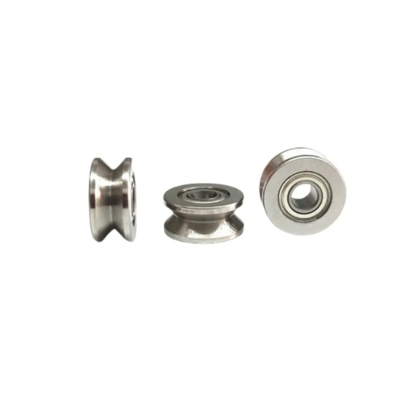 5pcs/Set Bearing V U Groove Roller Wheel Ball Bearings Carbon Steel Durability Embroidery Machine Pulley