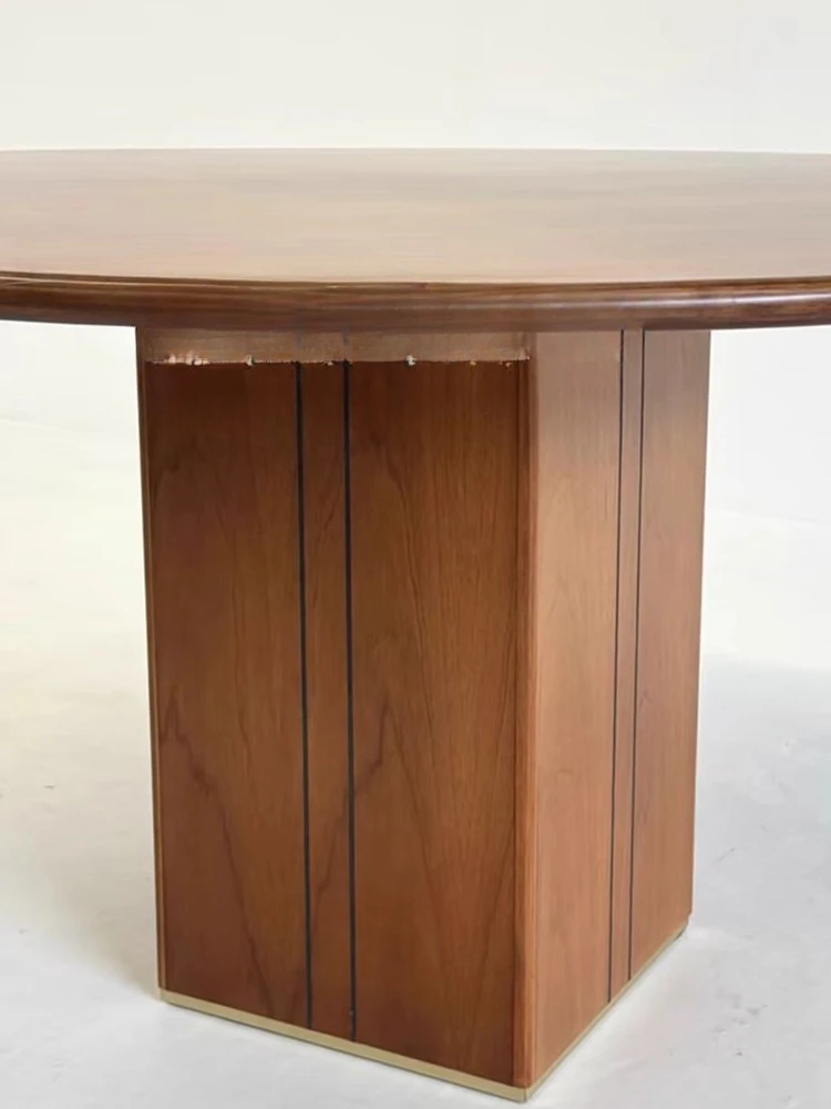 Vintage Solid Wood Round Dining Table Minimalist Minimalist Oak Dining Table Italian Designer Custom Table